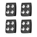 Gould & Goodrich Leather Quad Snap Belt Keepers