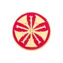 Blackinton Chief Five Raised Crossed Bugles with Flowed Enamel Background