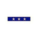 Smith & Warren C707 1 7/8" Single Color Three Star Award Bar