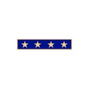 Smith & Warren C707 1 7/8" Single Color Four Star Award Bar