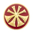 Smith & Warren M840 Four Crossed Bugles Enameled Hat Disc