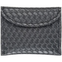 Black Basketweave Surgical Glove Holder with Velcro Closure