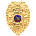 Muncie Police Dept. Captain Shirt Badge