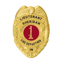 Sheridan FD Lieutenant Hat Badge