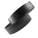 Plain Black 2.25" Buckleless Leather Duty Belt