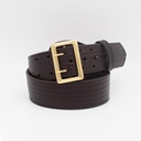 Boston Leather 2.25" Brown Basketweave Sam Browne Leather Duty Belt