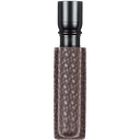 Brown Basketweave Open-Top Mini Flashlight Carrier